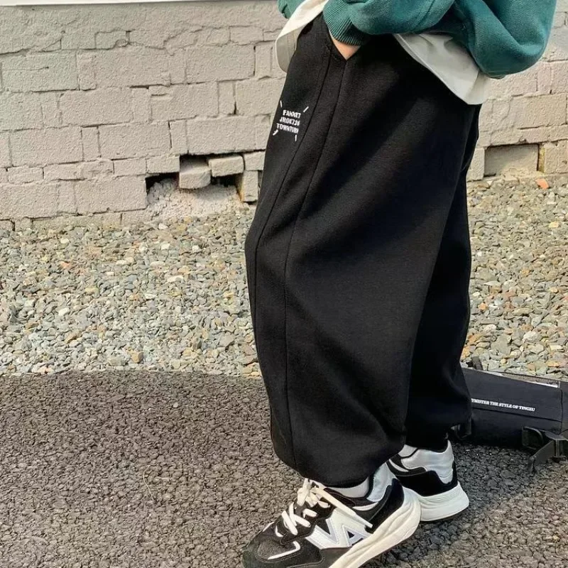 Autumn Kids Boys Thin Letter Sweatpant Ankle Length Harem Pant 3+y Young Child Clothes Spring Girls Elastic Waist Sport Trousers