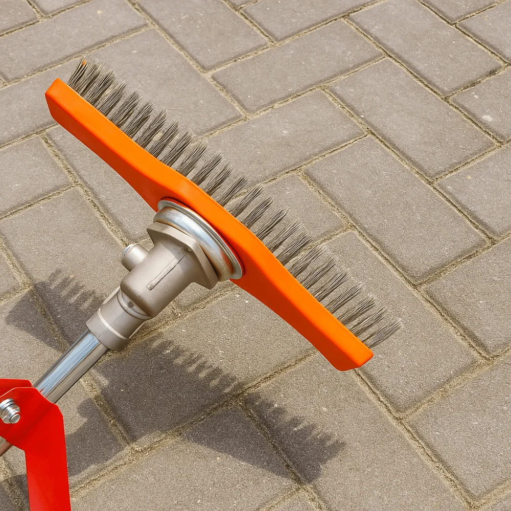 

Wear-Resistant Polyester Cleaning Brush High-Efficiency Adjustable Handle Weed Remover Tool Loose Soil Wire Brush Grass Cutting