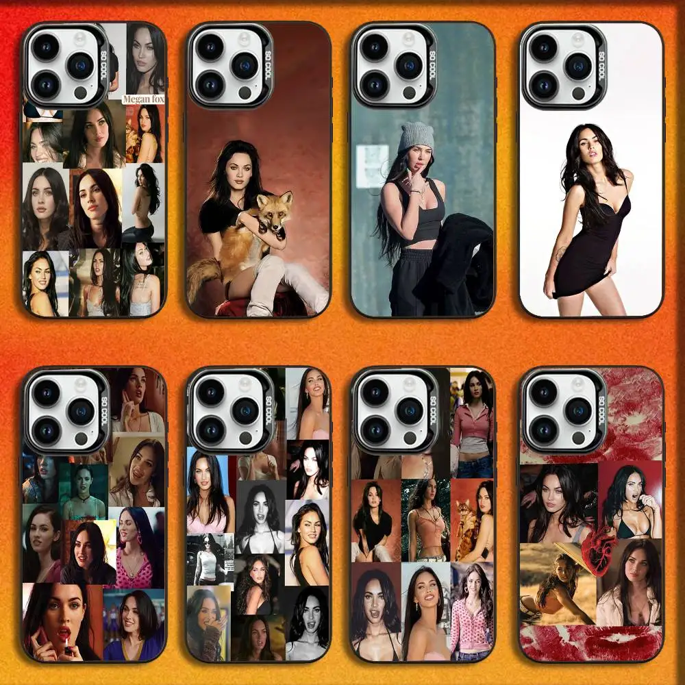 

Phone Case For iPhone 16,15,14,13,12,11,Mini,Pro,E,MAX Black Candy Matte Shockproof Actress M-Megan Fox Cool Girl Cover