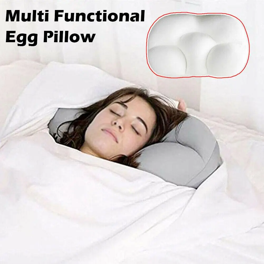 3D Cloud Neck Sleep Pillow Multifunctional Egg Sleeper All-round Orthopedic Neck Pillow For Sleeping Pain Release Cushion N G8B4