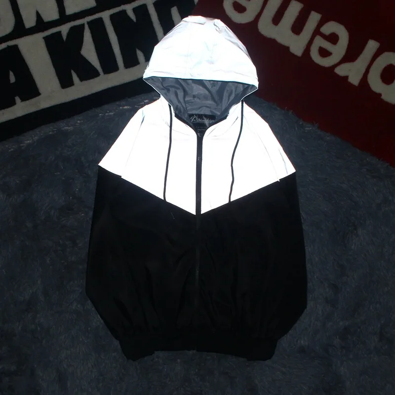 Veste à capuche légère pour homme et femme, coupe-vent, imperméable, style Hip Hop, Streetwear, surdimensionné