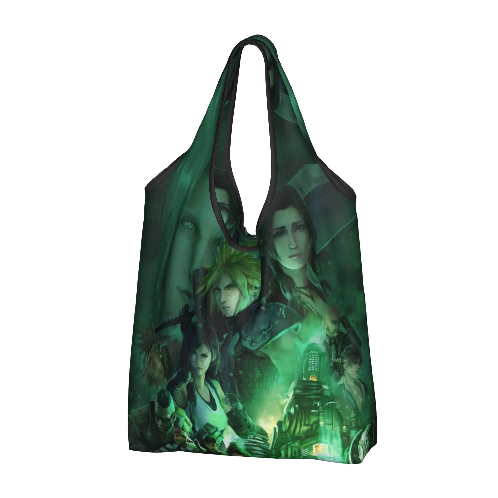 Kawaii Printing Game Final Fantasy Japan Fantasy Video   Shopping Tote Bag Portable Shoulder Shopper  Handbag