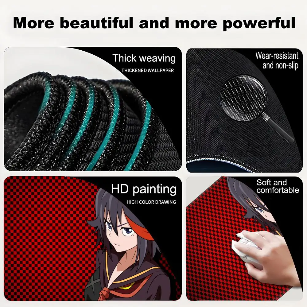 Alas Mouse Meja Anime Kill La Kill Lucu Matoi Ryuuko HD Alas Meja Gaming Diperpanjang Alas Keyboard Gaming Besar XXL Alas Mouse Gamer 90x40