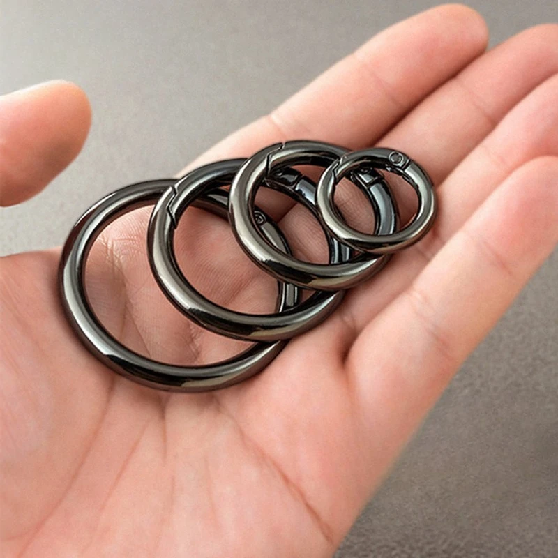 

10Pcs 17.5-34mm Metal O Rings Buckles for Bag Strap Belt Buckle Circle Hook Hanging Ring Clasps DIY Hardware Leather Accessories