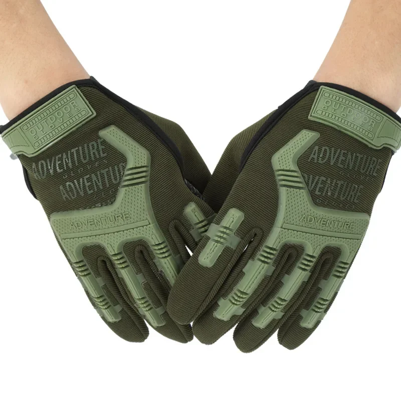 Combat Tactical Full Finger Gloves Fingerless Olive Green Mittens Airsoft Bicycle Outdoor Sports Shooting Hunting