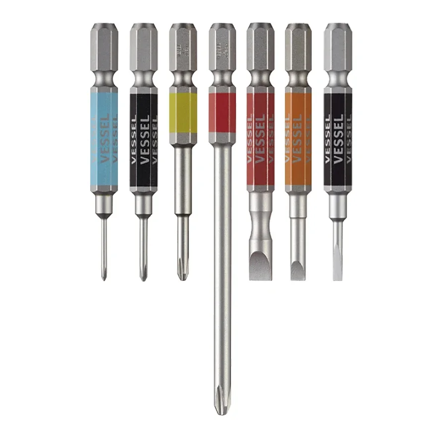 مجموعة لقم مفك براغي من VESSEL لمسامير فيليبس والمشقوقة برأس واحد ملحقات أدوات يدوية رقم سلسلة GS16