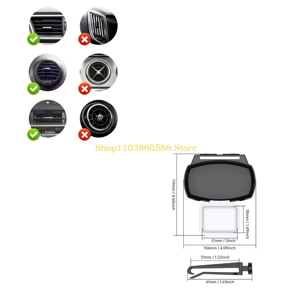 242A Universal Car French Fry Holder Air Vent Mounted Hook Tray Stand Fast Drink Beverage Keys Bracket