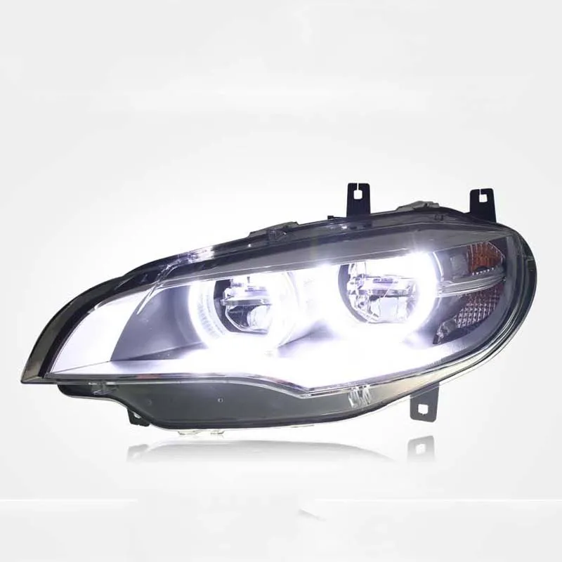 Car LED Headlight For E71 Daytime Running Lights For BMW X6 E71 2008-2014 Dynamic Turn Signal Fog Front Lights Assembly