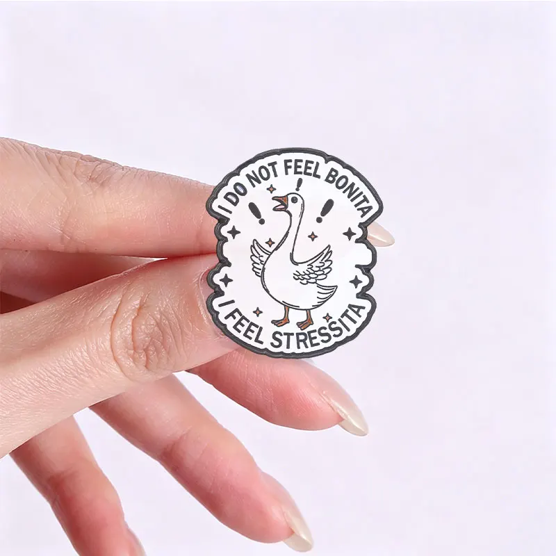 Lustige Enten- und Gänse-Pin-Broschen aus Emaille – Witzige Spruch-Meme-Broschen – Stressabbau-Badges für Kollegen – Halloween-Schmuckgeschenk für Freunde – Detail 8