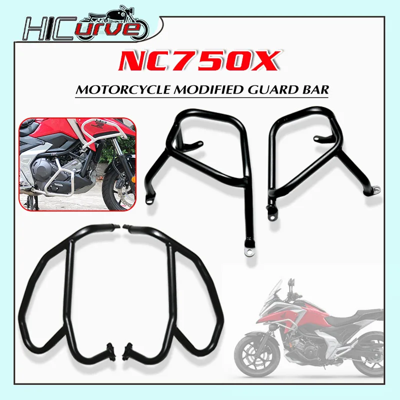 

Motorcycle Upper Lower Crash Bar Frame Engine Protection Guard Bumper Protector For HONDA NC750X NC 750X 2020 2021 2022 2023