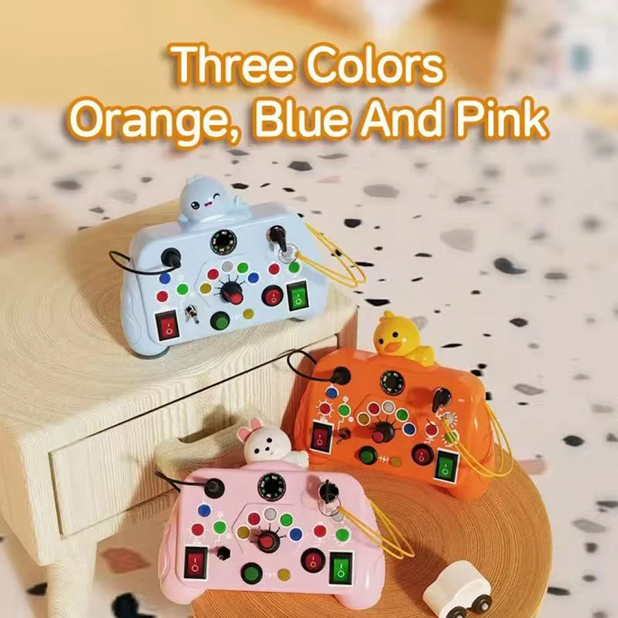 1pcs- Montessori LED Light Switch Busy Board for Toddler Game Sensory Board Educational Learning Activities Toys For Kids Gifts