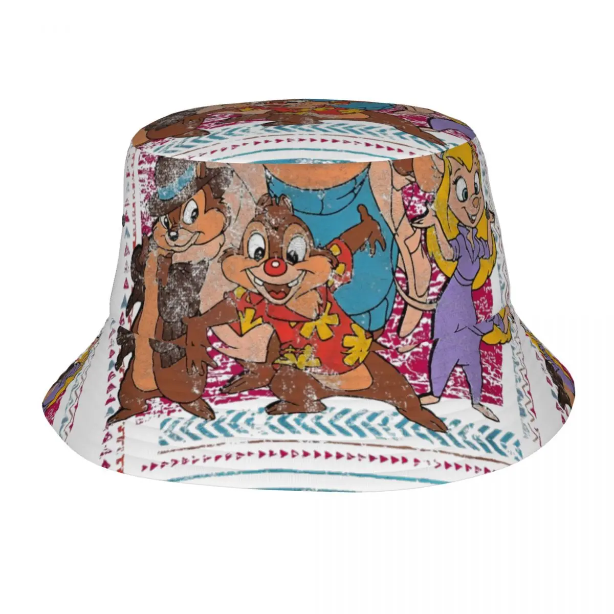 Streetwear Chip 'n' Dale Rescue Rangers Group Colorful Shot Bob Hats Outdoor Fisherman Cap Hot Beach Vacation Getaway Headwear