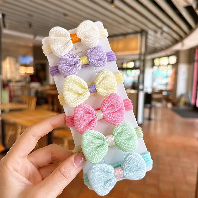 12 STKS Nieuwe Cut Haarbanden Prinses Zoete Bloem Boog Meisjes Vrouwen Elastische Haarbanden Haaraccessoires Hoofddeksels Scrunchies