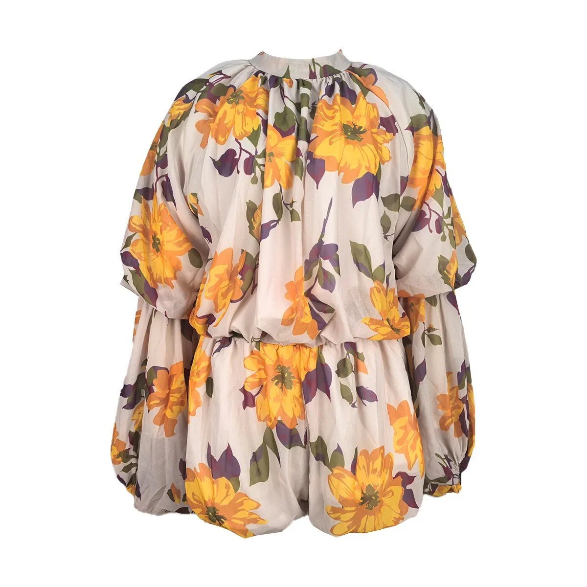 Chiffon-Blusen mit Laternenärmeln, 2-teiliges Hosen-Set, Outfits für Damen, elegante Damen-Luxus-Outfits, sexy zweiteiliges Set, Hosen-Shorts