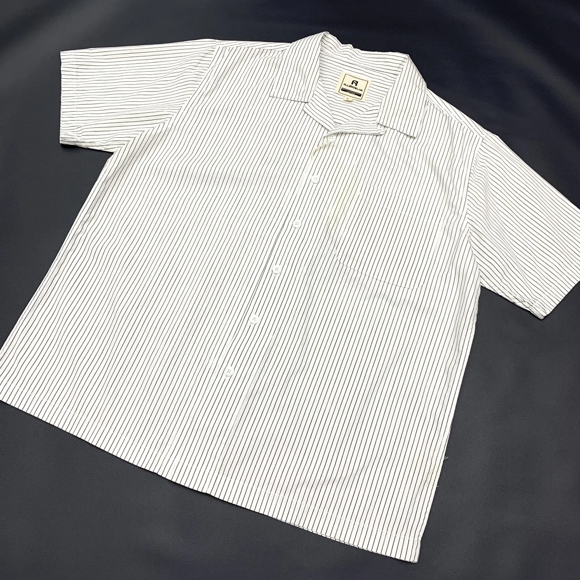 2025年夏新作 日本風レトロ半袖キューバカラーストライプシャツ メンズ ハイストリート 100%綿 ウォッシュド カジュアル ルーズブラウス