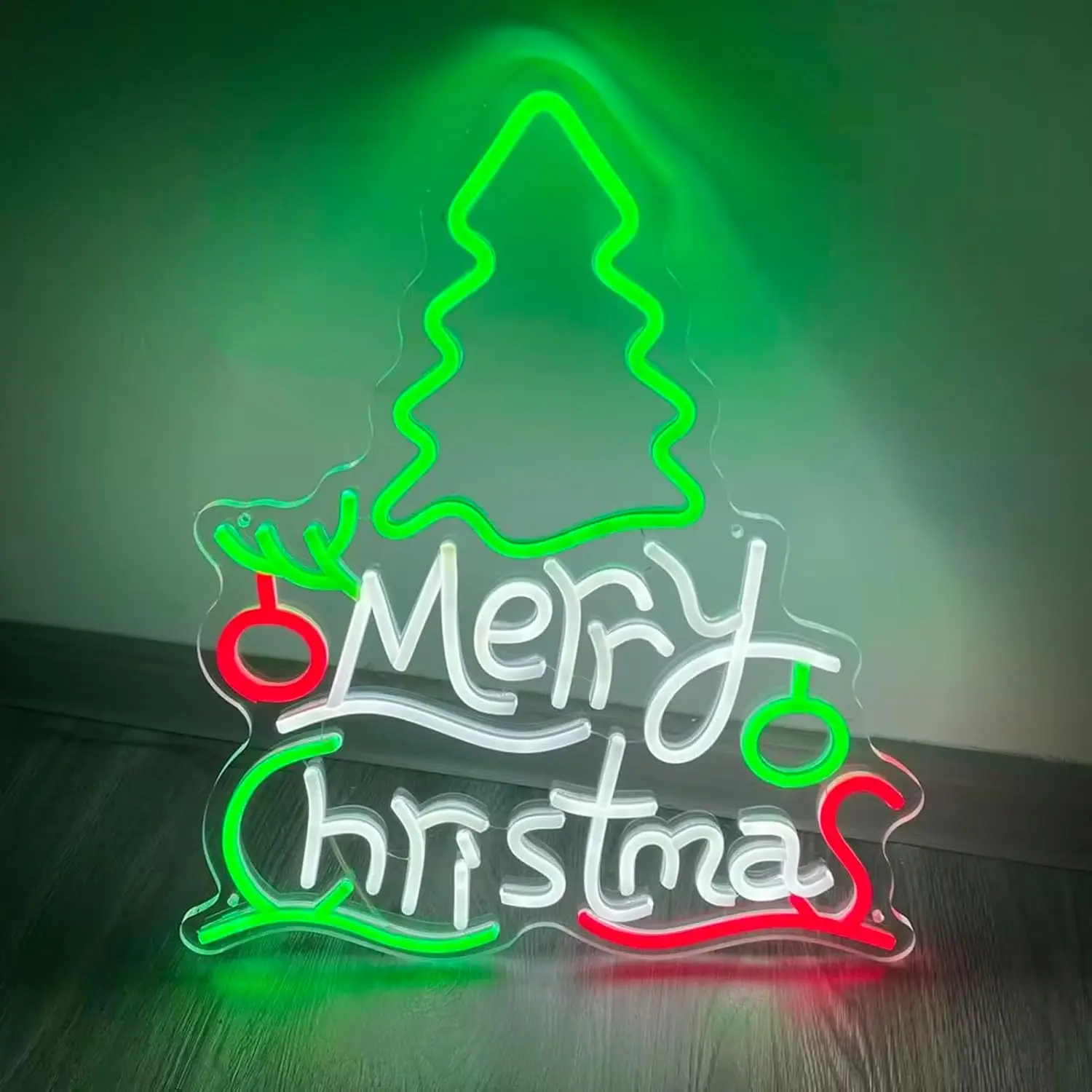 Merry Christmas Neon Sign USB Powered LED Neon Light for Kids Room Home Party Game Room Bedroom Wall Decor Gifts Night Light