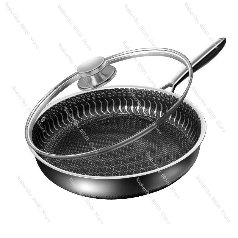 316 stainless steel non-stick frying pan, pan, micro-lampblack induction cooker, pancake omelette pan