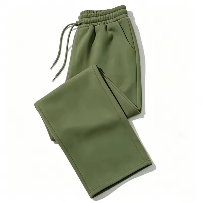 Herbst-Winter Damen Jogginghose Sportliche Gerade Hose Lose Übergroße Freizeithose mit Kordelzug Vielseitige Damen Lange Hose – Detail 11
