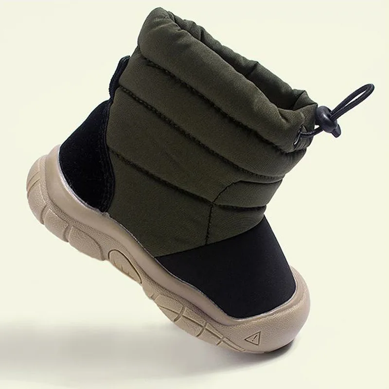 Winter Plush Snow Boots For Children Waterproof Boys Girls Casual Shoes Fashion Thick Bottom Kid Toddler Baby Boots CSH1635