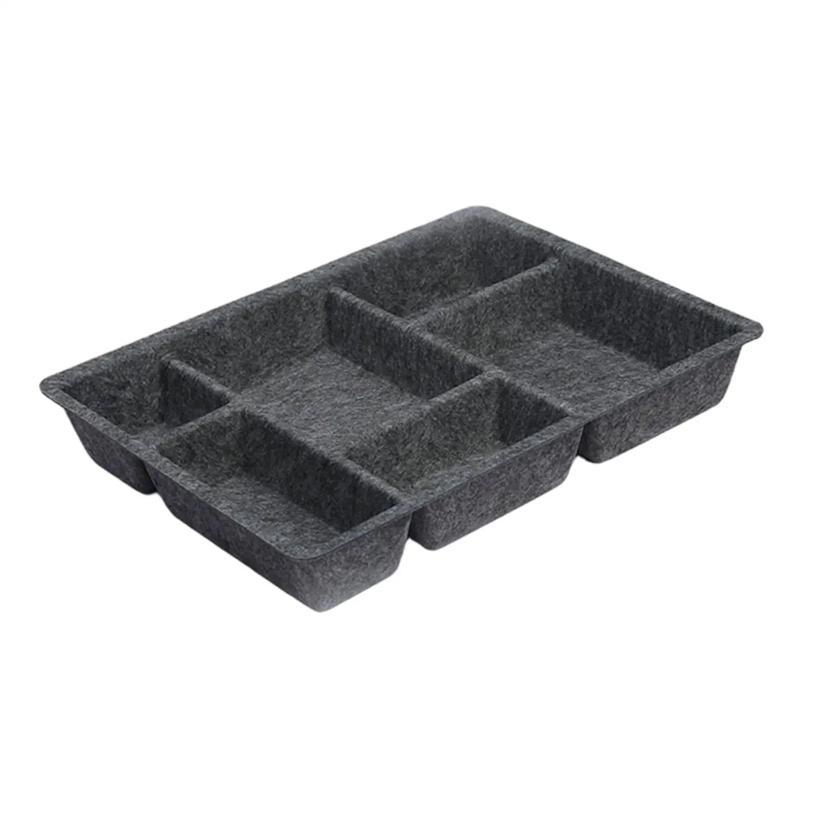 Felt Drawer Organizer Tray Separator Container 6 Compartments for Vanity Shelf Office