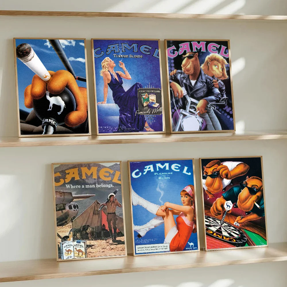 Vintage Camel Cigarettes Poster Paper Printing Home Living Room Entrance Restaurant Cafe Art Painting Decoration