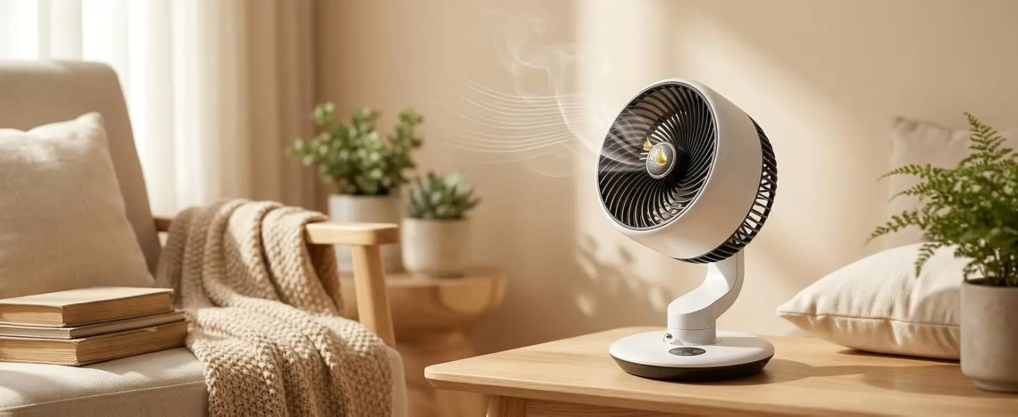 Rechargeable Desk Fan with 120° Oscillation and 90° Tilt — detail 6