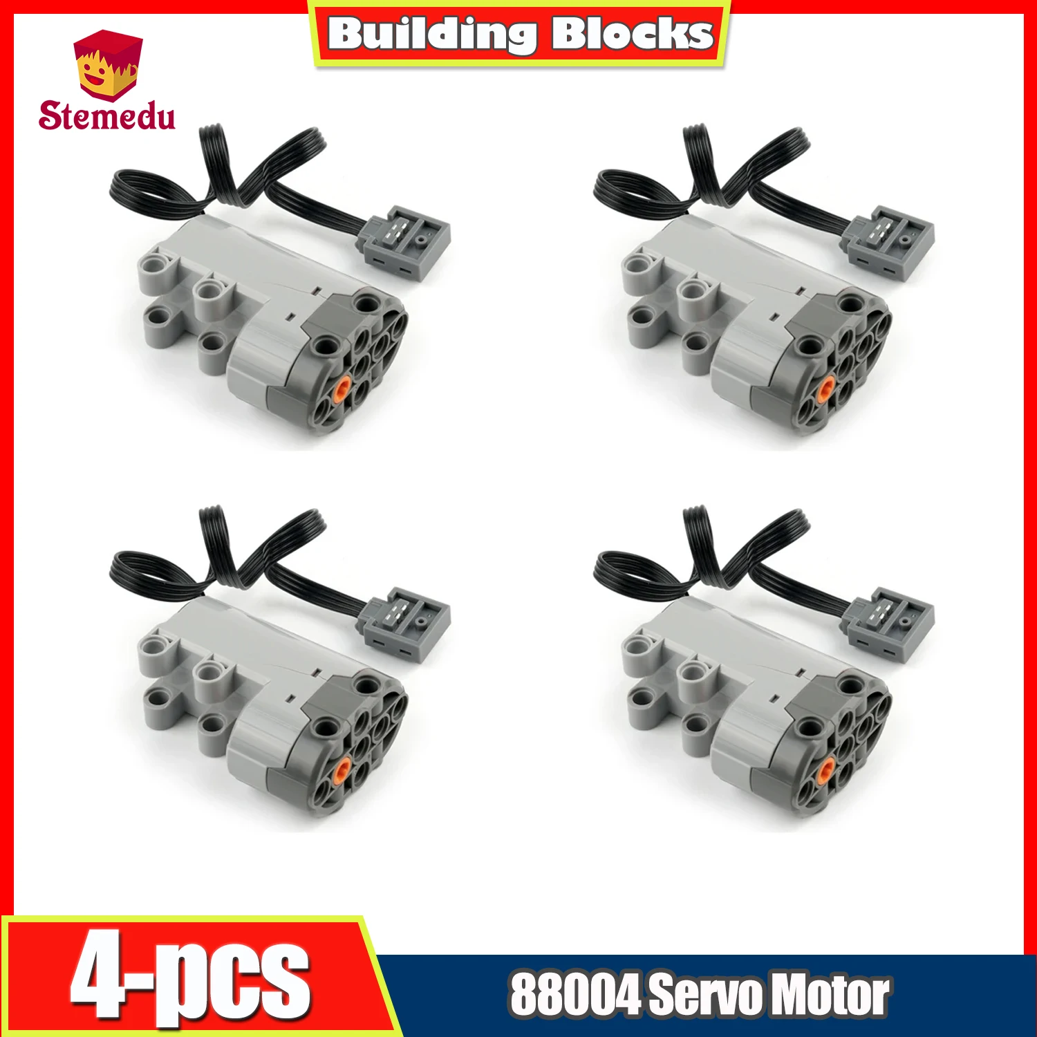 4 Uds 88004 funciones de potencia servomotor de dirección piezas técnicas para bloques de construcción juguetes MOC