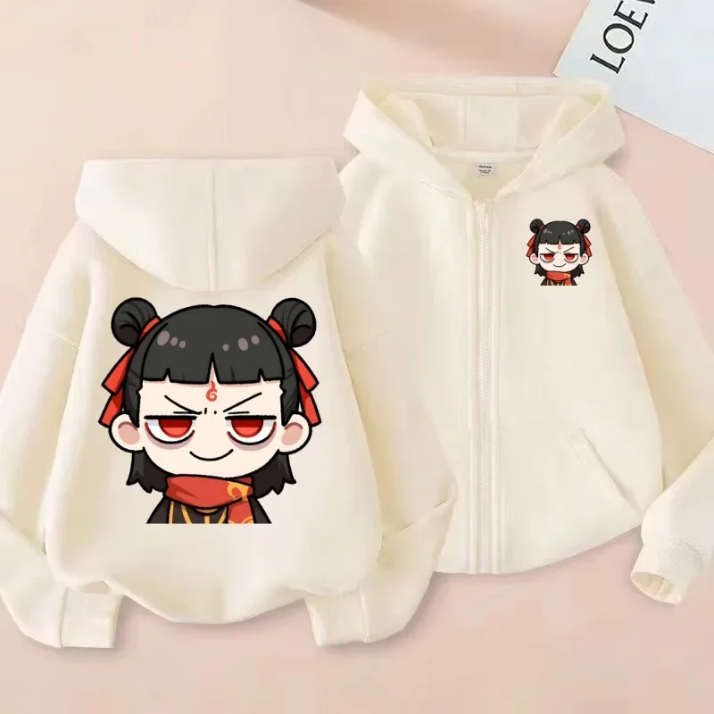 سترة بغطاء للرأس بسحاب للأطفال مطبوعة بشكل لطيف وممتع من Q-version للأولاد والبنات، بلوزة بغطاء للرأس بتصميم عصري ورائع #1