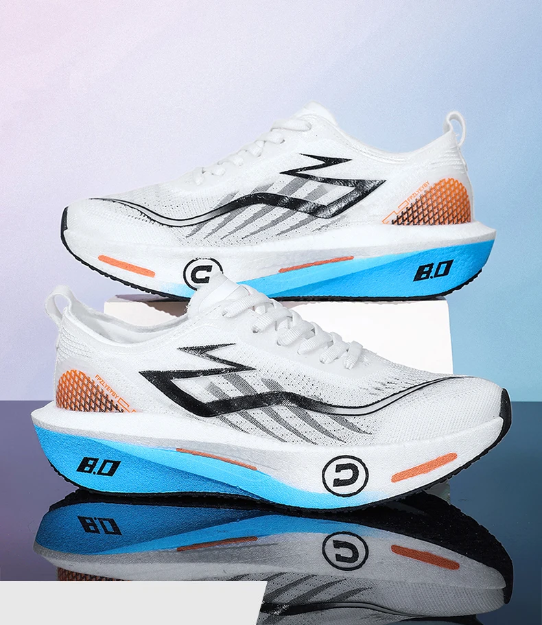 Herren Laufschuhe Atmungsaktive Carbonplatte Sportschuhe Bequeme Trainingsschuhe Outdoor Marathon Jogging Damen Tennisschuhe – Detail 9