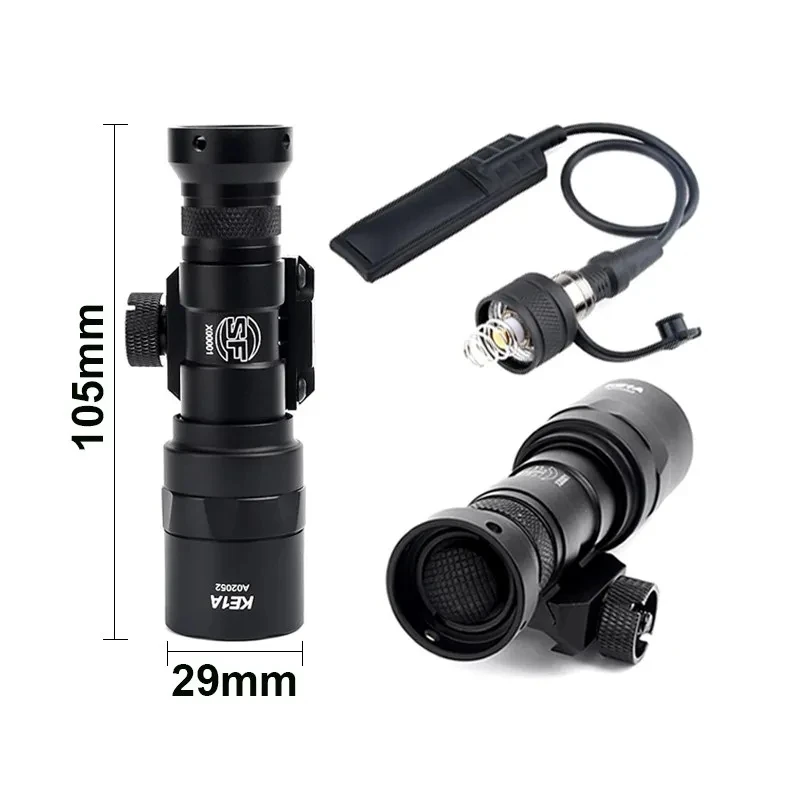 WADSN Airsoft Surefir M300C Mini Scout Light M300 M600 M600U Weapon Light Rifle AR15 HK416 M4 Hunting LED Flashlight Lanterna