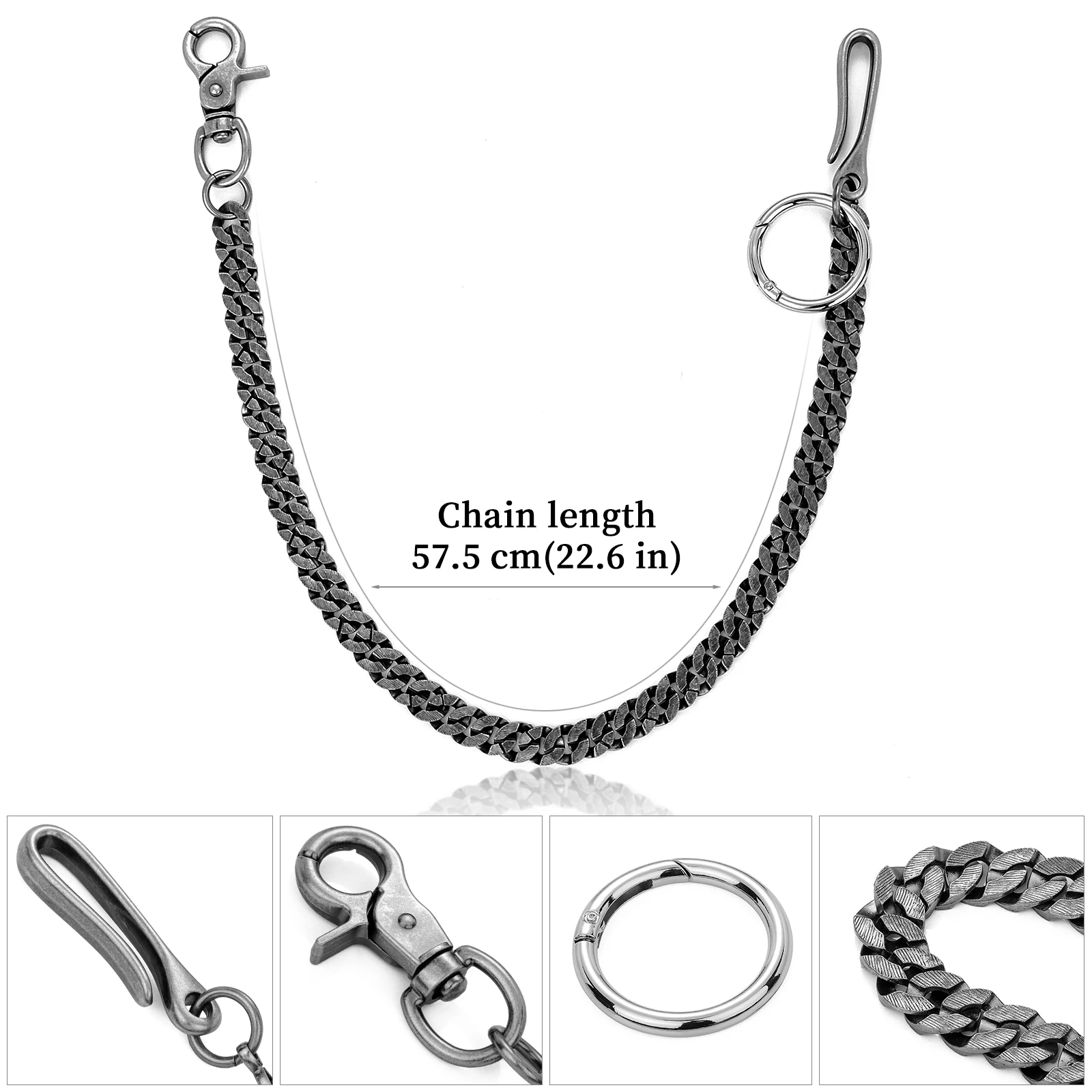 Metal Keychain Wallet Belt Chain for men women Waist Key Chain Wallet Jeans Hip-hop Pants Belt Chains Jewelry Accessories