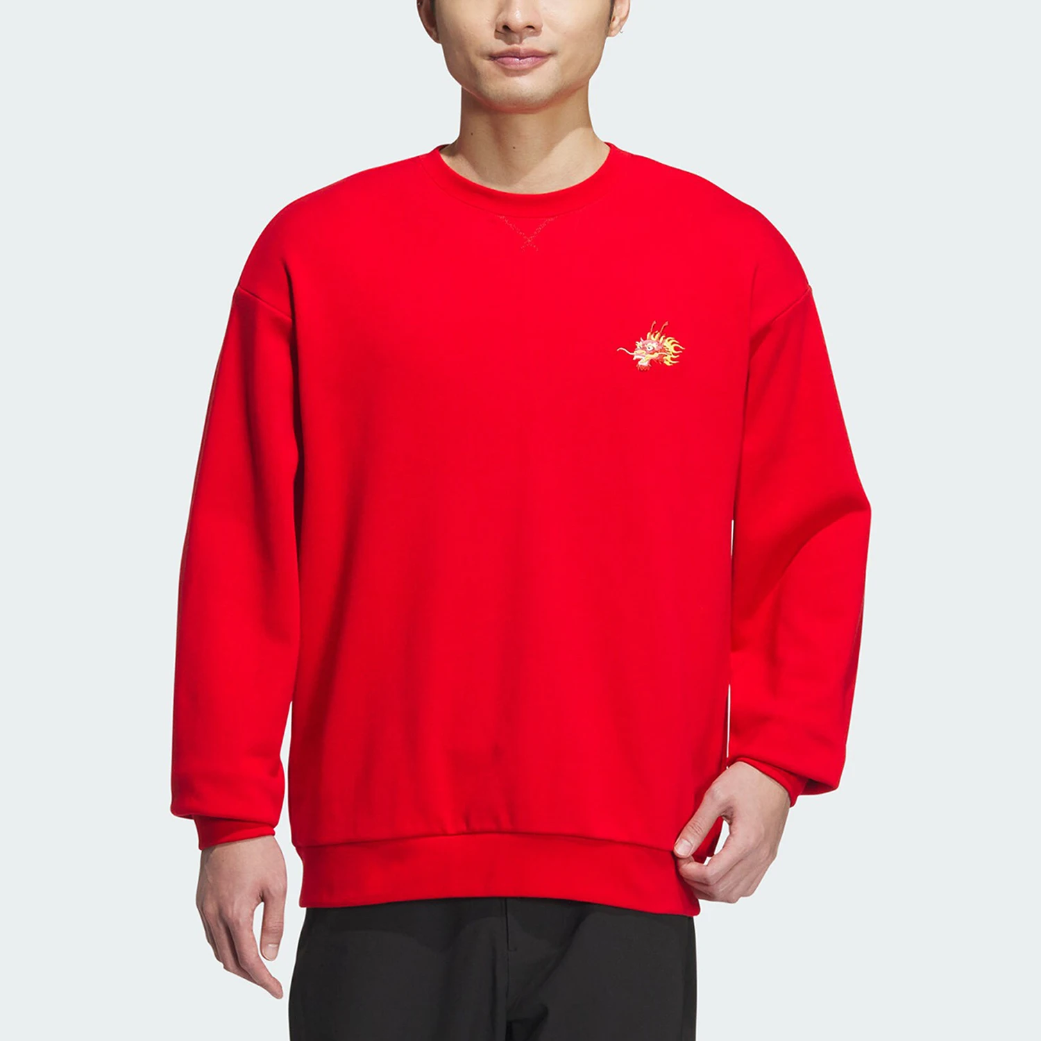 

Adidas genuine genuine New Men's Round Neck Knit Casual Sports Sweatshirt JE6108