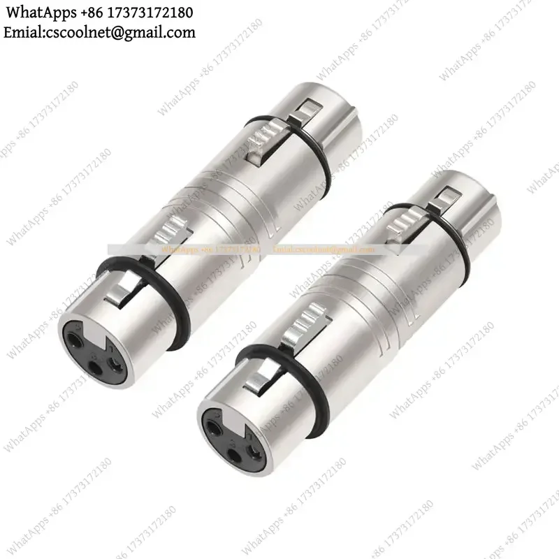 k06 2 Pack XLR to 3 Pin XLR Female to 3 Pin XLR Female Gender Changer Connector for Microphone Stereo Mixer