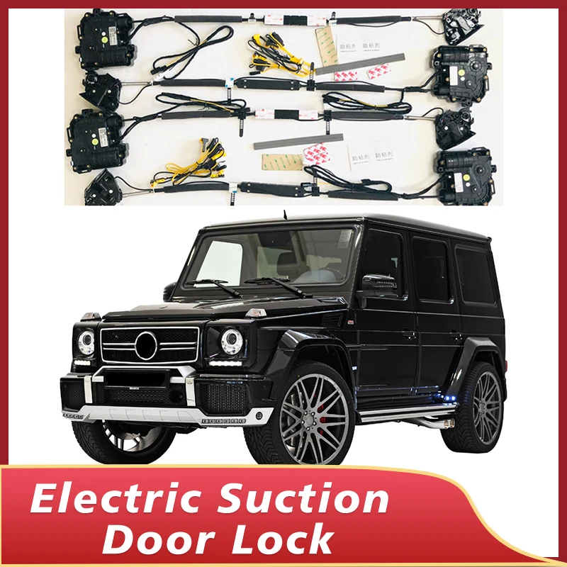 

Автомобильная мягкая закрывающаяся дверная защелка для Mercedes Benz G-class 2011 ~ 2023, силовой механизм, автоматическое поглощение, всасывание, бесшумное закрытие