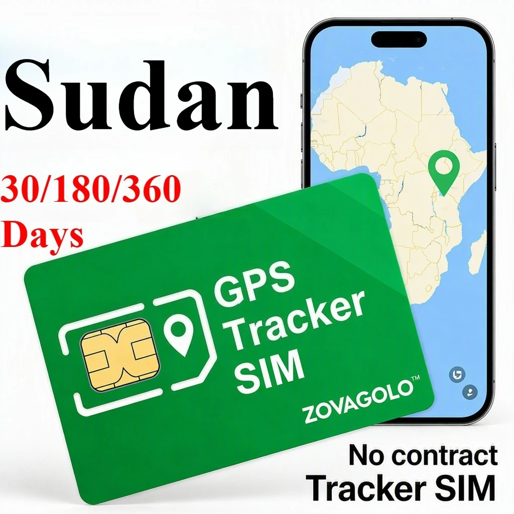 Sudan IoT Pure Data SIM 30‑360Days 360MB Low‑power Module, Plug‑and‑Play GPS Tracker, Real‑time Family Location for Scattered