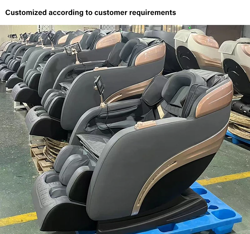 8D Luxury Full-Body Massage Chair Hip Vibration Zero Gravity Recliner Featuring Shiatsu Musical Modern Leather Design Neck Foot