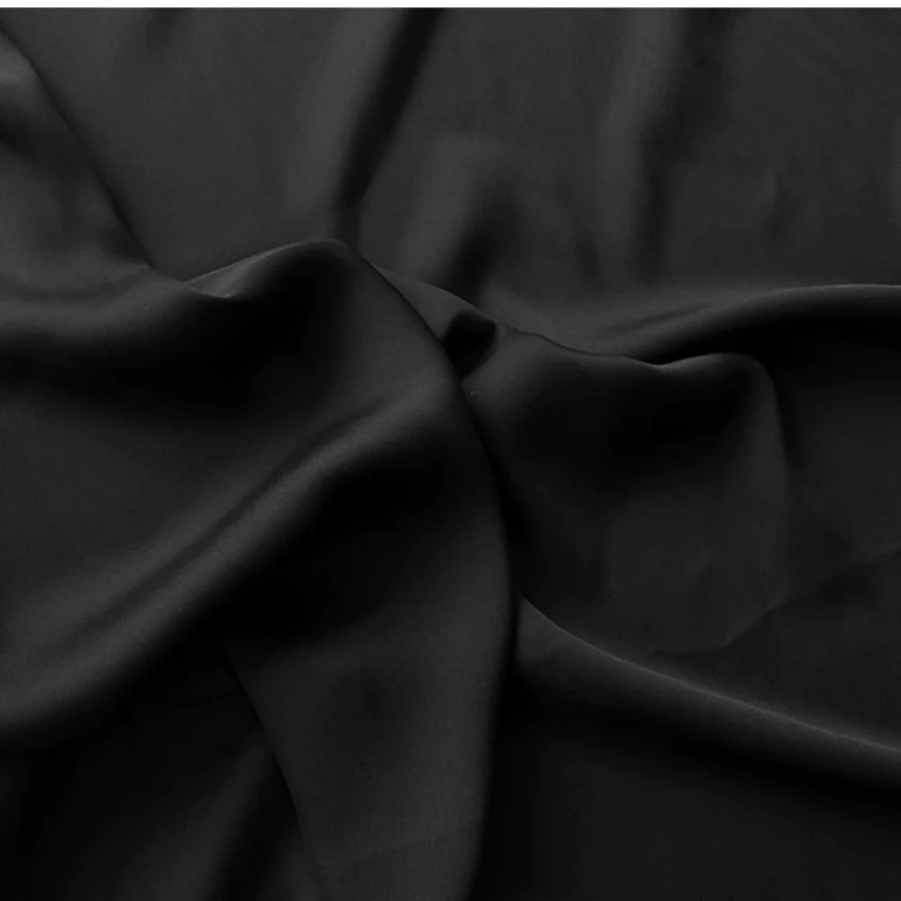 Colorful High Quality Comfortable Smooth Pure Silk Mulberry Double Crepe De Chine Fabric for Women Spring Dress Shirt Sleepwear