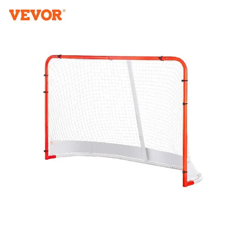 

VEVOR Street Hockey Net, Indoor Outdoor Steel Hockey Goal, Official Regulation Hockey Training Goal Set, Portable Hockey Goal