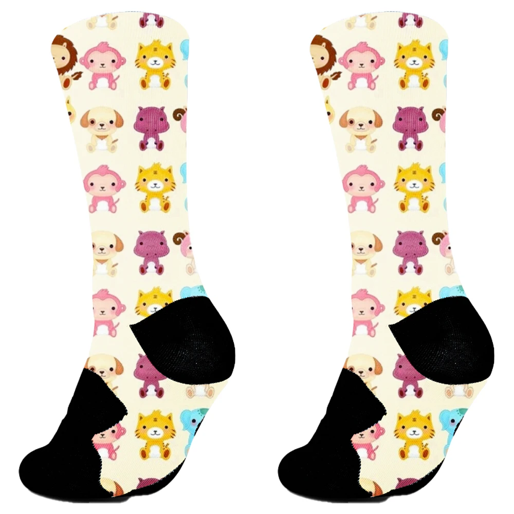 Chaussettes unisexes en coton pour hommes, Skateboard de rue, Fruits, citrouille, Chiens, Harajuku, Drôle, Garçons, Homme, Décontracté, Sox, Cadeau, Mode, Personnalité, 2024