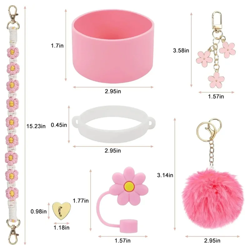 AAAN-Stroh-Abdeckungs-Charm, anwendbar auf 40/30 Unzen Glas-Wasserbechergriff, Blumenbecherkette B