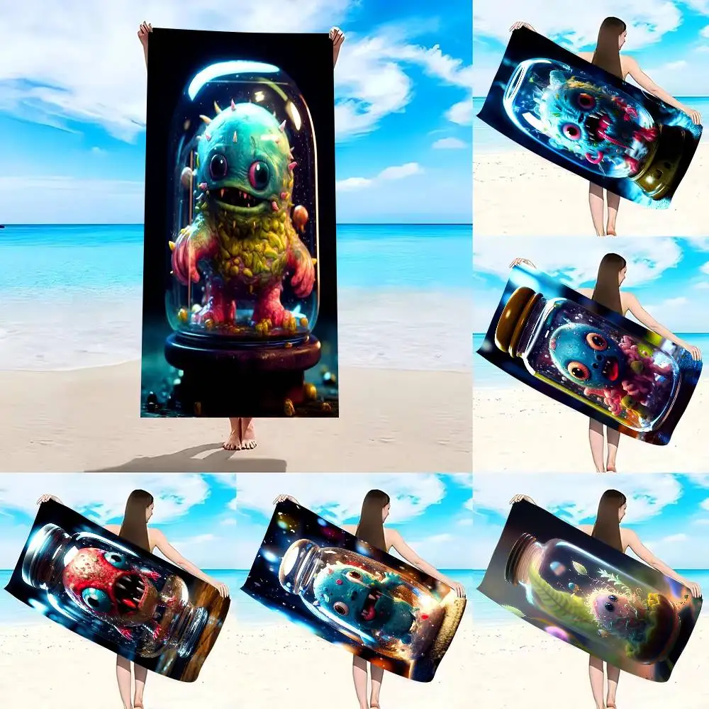 

Банное полотенце Jar Monsters Mini Marvels, мягкое впитывающее полотенце, подходит для сауны, спа, впитывающее пляжное полотенце для взрослых