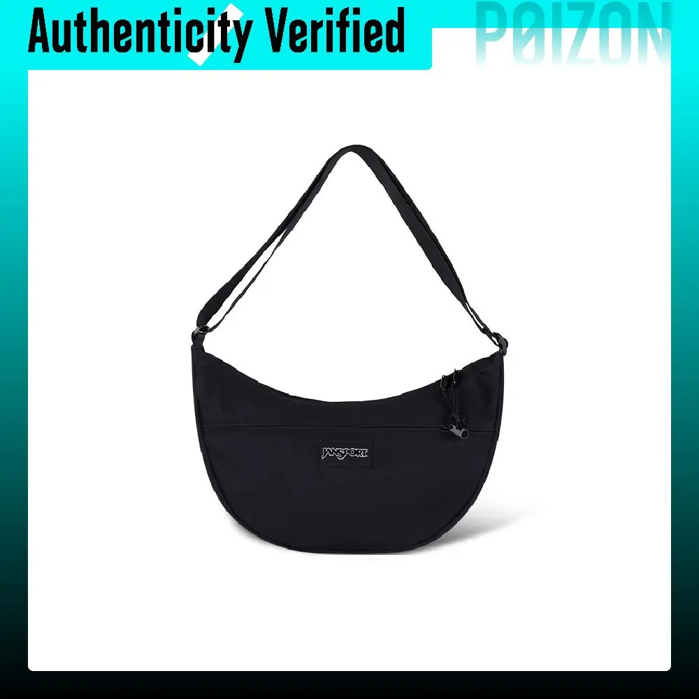 JanSport Fabric Shoulder Bag Regular Unisex Black/Ecru/Neon Green JS0A897G008