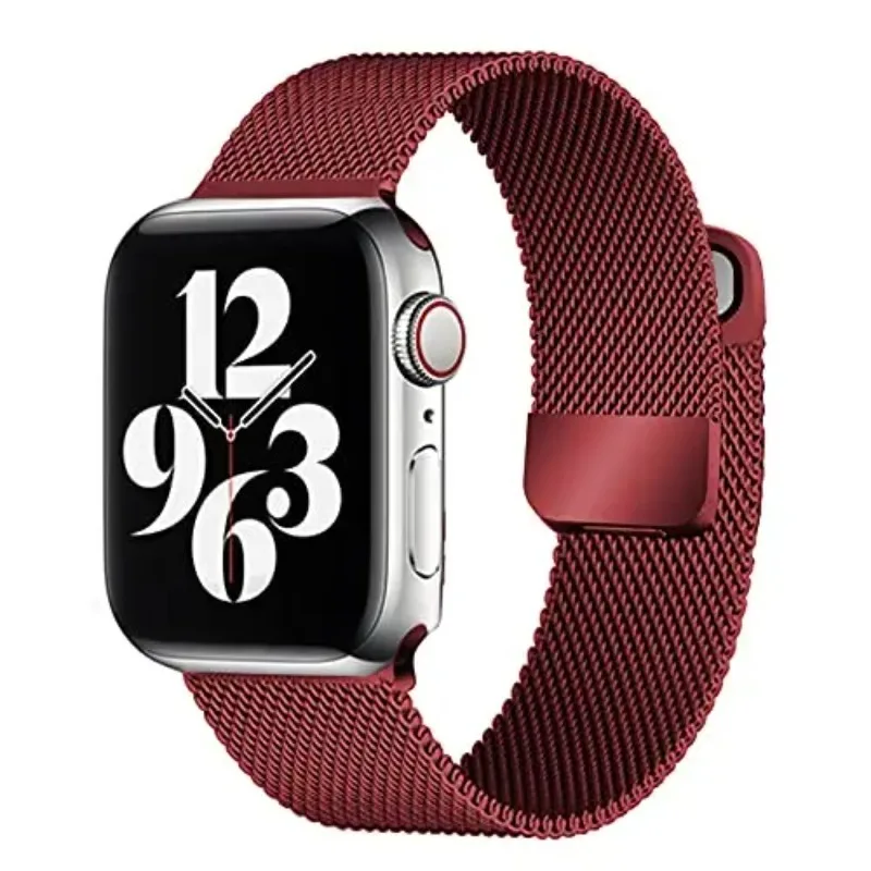 Milanese Loop Strap For Apple Watch UItra 2 10 9 8 7 6 5 4 Metal Double Section Magnetic Wristband iWatch 49/45/44/41/40/42/46mm