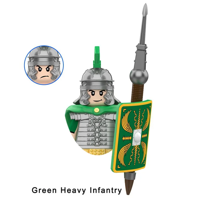 Kids Toys Medieval Military Figures Model Armed Infantry Roman Centurion Trumpeters  Assembly  Model Building Blocks Boys Gifts