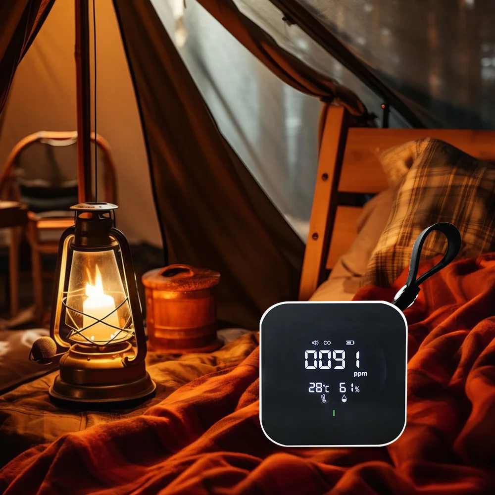 Mini Carbon Monoxide Detector Outdoor Garage Camping Car Anti CO Poisoning Monitor