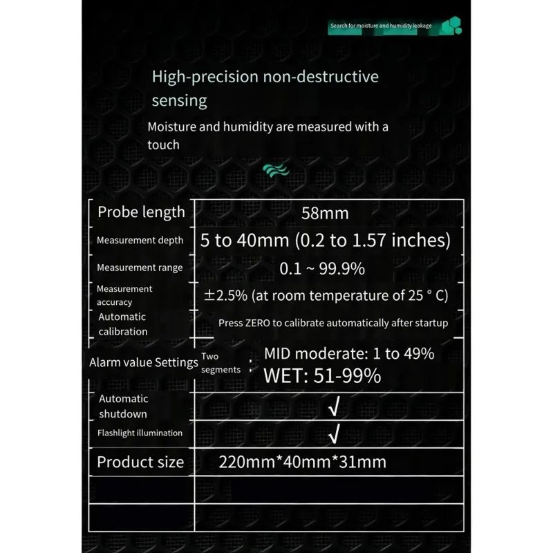 【HOUSEHOLD GOODS】Mastfuyi FY8870 Portable Moisture Meter High Precision For Wood, Walls-Non-Destructive Measurement