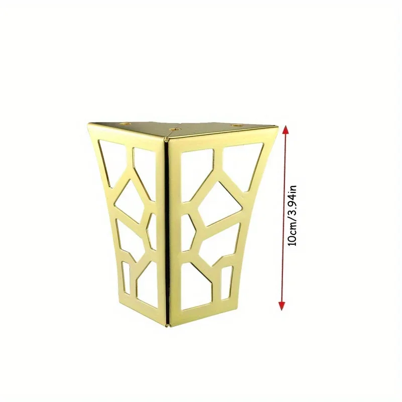 4pcs Modern Metal Classical Furniture Feet Hollow Out Geometric Sofa Legs Table Cabinet Foot Bracket Furniture Hardware