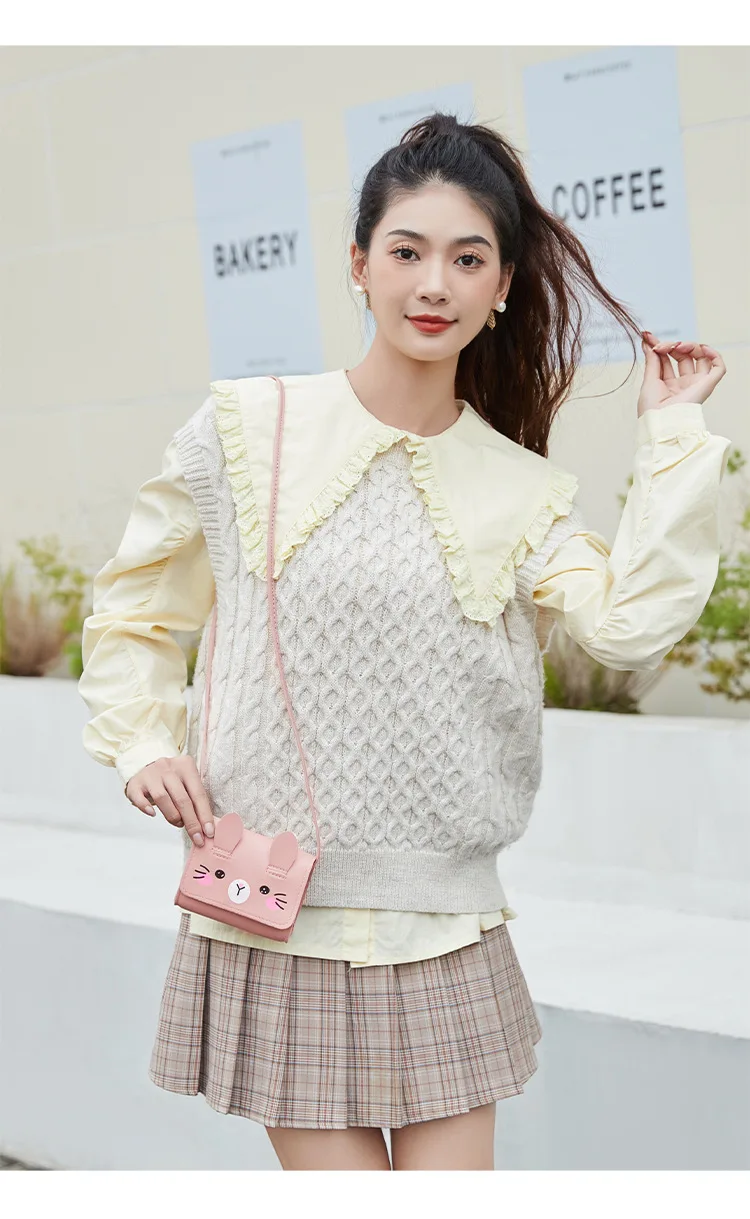 حقائب يد صغيرة للأطفال رائجة البيع الأميرة طفل الفتيات بولي Leather جلد صغير الكتف حقائب كروسبودي لطيف الاطفال محفظة نسائية للعملات المعدنية المحفظة #5