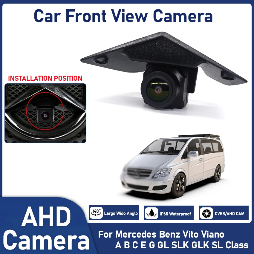 CCD HD Night Vision Front View Camera For Benz Forward Logo Camera As For Benz Mercedes Vito Viano A B C E G GL SLK GLK SL Class