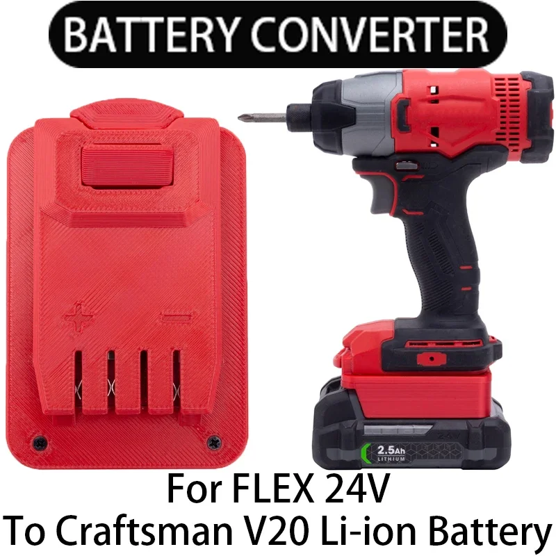 

Battery Adapter For CRAFTSMAN V20 Li-ion tool convert to Flex 24V Li-ion battery adapter power tool accessories FX0221-1